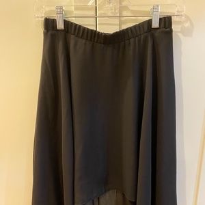 Un Deux Trois kids black high-low long skirt